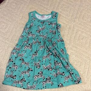 Hanna Andersson Blue and Green Pleated Sundress